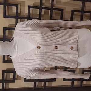 Womens Cropped Button-up Sweater